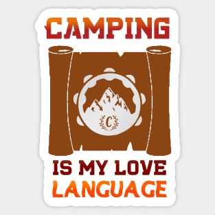 camping is my love language Sticker